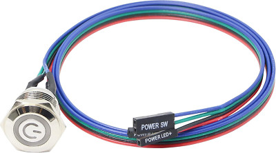 Host Metal Button, Computer Host Switch Cable PC Case LED Power Button ATX Suppl