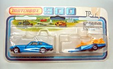 Matchbox Two-Pack 21A Datsun & Motorcycle Trailer in blau 