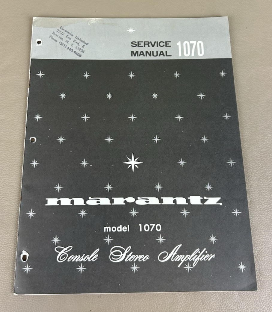 Marantz 1070 integrated amplifier service manual D-121
