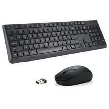 Wireless Keyboard and Mouse Combo for Windows, 2.4G Full-Sized External Cordl...