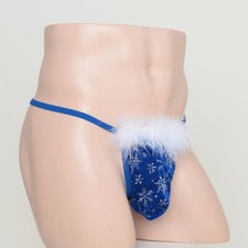 Uomo Slip Tanga Perizoma Sacchetto di Rigonfiamento Intimo Pelo Velluto Erotica