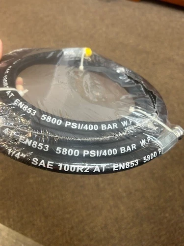 12' Hose 1/4" SAE 100R2AT EN853 5800 PSI/400 BAR W.P.