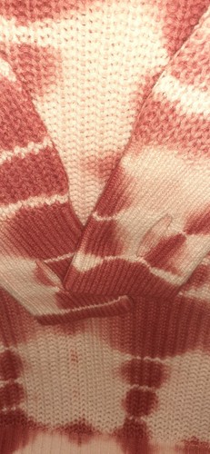 TIME TRUE Pullover Damen Med Hi-Lo TIE DYE Koralle Langarm Grobstrick - Bild 9 von 12
