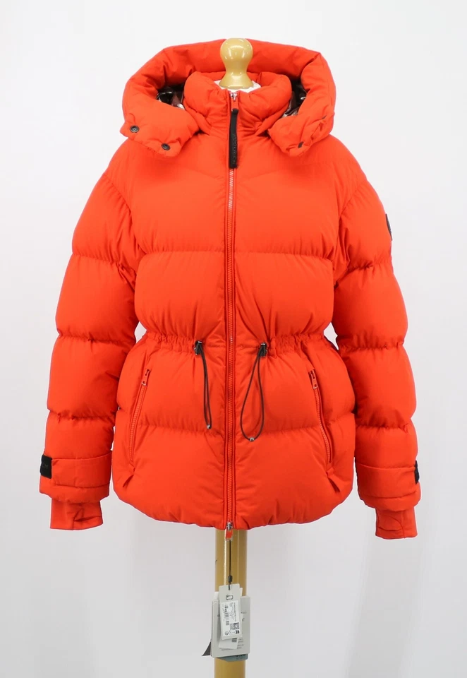 WOOLRICH STRETCH NYLON DOWN PUFFER JACKET WOMENS S BRIGHT BRICK RED RRP £945 AD