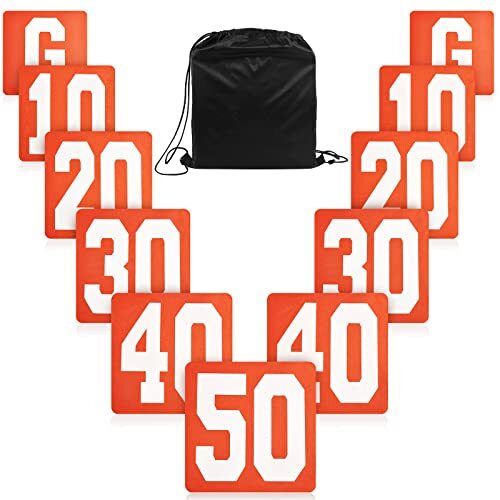 Set of 11 Football Yard Markers High Visibility Football Field Yard Line 