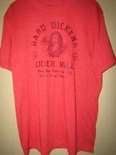 Crazy Dog HARD DICKENS 1969 CIDER MILL Red Men's L Shirt WHEN YOU WANNA GET WET