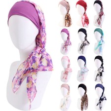 Muslim Women Hijab Cancer Chemo Caps Turban Hair Loss Head Scarf Wrap Headscarf