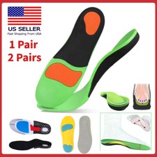 Arch Support Shoe Insoles Inserts Orthotic Flat Feet Foot Pain Plantar Fasciitis