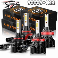 4x 9005 H11 Combo LED Headlight High Low Beam Bulbs Kit 6000K Super White Bright