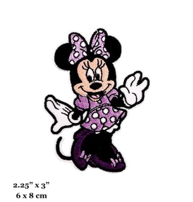 Minnie Mouse Cartoon Character Figure Pose Embroidered Iron On Patch