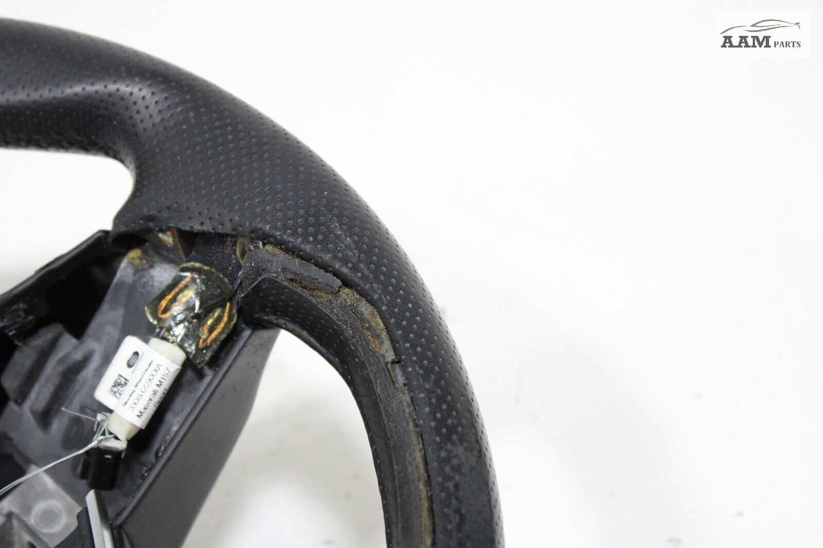 2014-2020 MASERATI GHIBLI M157 FRONT LEFT DRIVER STEERING RING LEATHER BLACK OEM