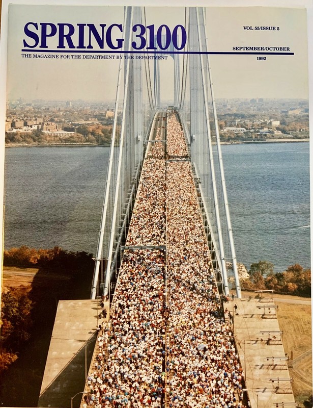 NYPD Police Spring 3100 Magazine September 1992 NYC Marathon Verrazano Bridge