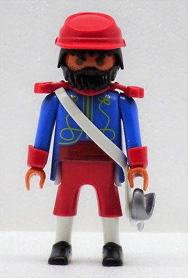 4 Soldats Zouaves + Officier D - Playmobil Guerre De Sécession ACW Custom