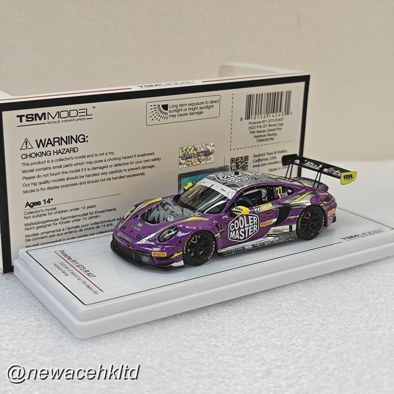 Porsche 911 GT3 R #27 HubAuto Racing 2023 FIA GT World TSM MODEL 1/43 #TSM430780