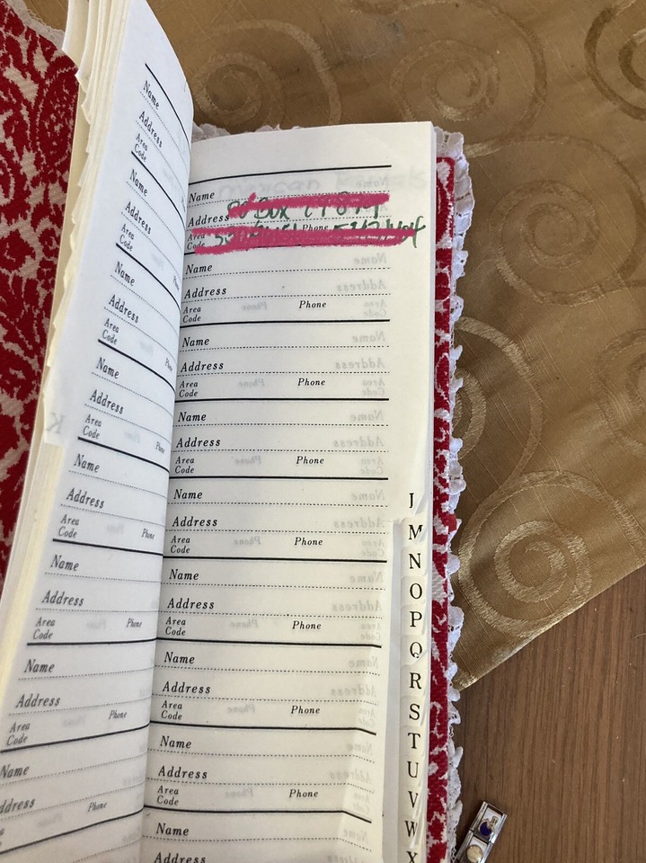 vintage contact phone / address book eBay