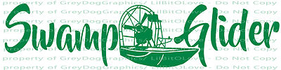 Swamp Glider Airboat Keys Vinyl Decal Saver Sticker Fishing Summer Car Auto 