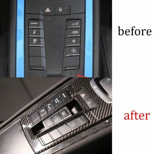 For Porsche 911 12-2018 Dry Carbon Fiber Inner Gear Shift Decoration Cover Trim - Picture 3 of 8