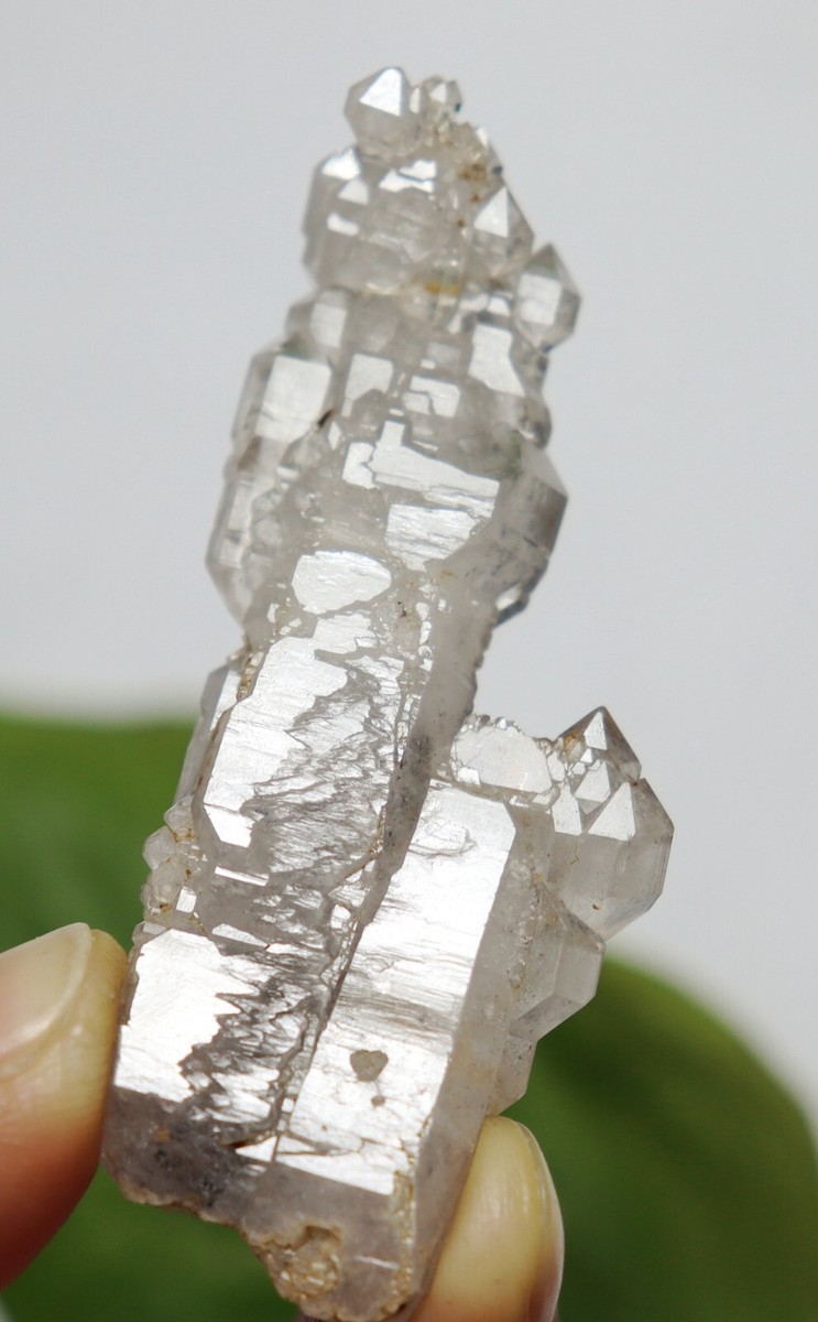 21.8g Unique NATURAL skeletal Elestial QUARTZ Crystal Double End