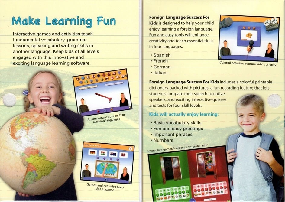 Foreign Language Success for Kids Ages 6-12 (CD, 2008) Win/Mac - NEW in BOX - Image 3 of 3