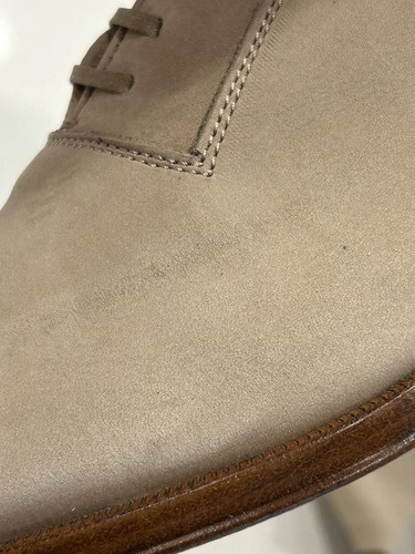 Faconnable Men's Suede Leather Lace Up Oxford Dress Shoes in Tan/Brown - Sz 10 - Picture 10 of 10