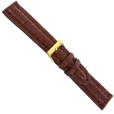 20mm Morellato Brown Genuine Italian Leather Hand Stitched Mens Watch Band 1488