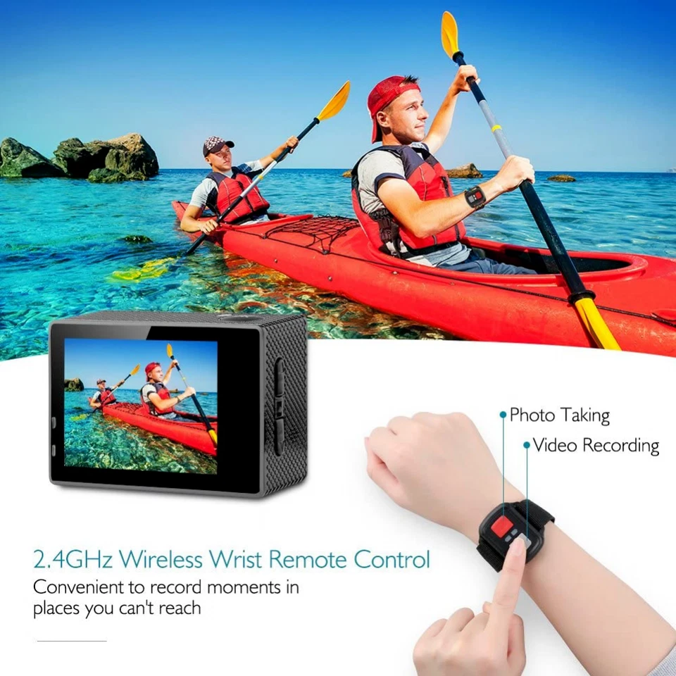Dragon Touch 4K Action Camera 16MP Vision 3 Underwater Waterproof Camera... - Image 3 of 4
