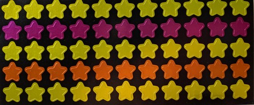 SMALL METALLIC STAR Foil Stickers(55pc)Jot•Shine •Christmas•Special Occasion• - Picture 2 of 6