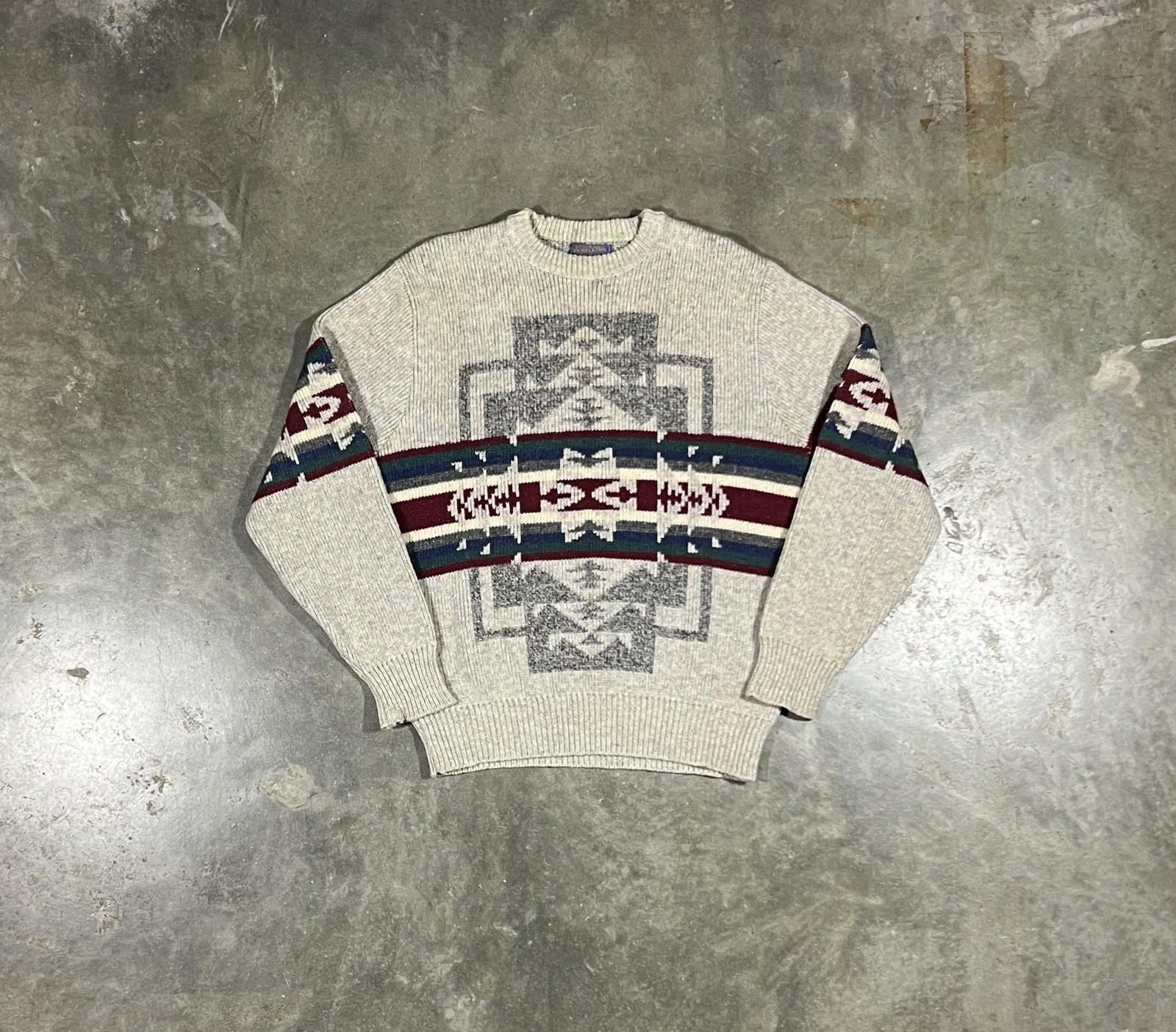 Vintage Pendleton Wool Sweater Native American Pa… - image 1