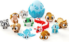 12 pcs 3D Printed Articulated Animal Figurines Set, 1 Egg and 11 Figurines