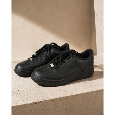 Nike Air Force 1 Low Triple Black Sneakers Youth 5.5Y Women 7