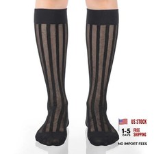 1 Pairs Men Silk Sheer Socks, Mens Casual Business Dress Socks, Mens Ultra