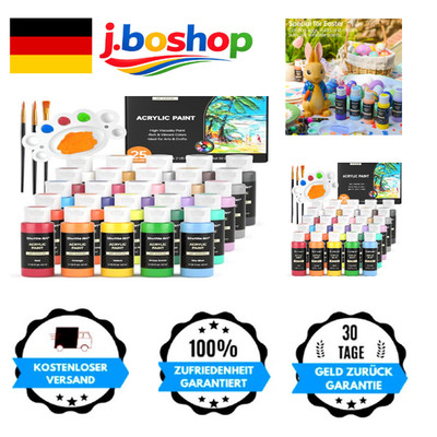 Shuttle Art Acrylfarben Set 25 Farben 60 ml 3 Pinsel 1