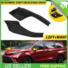 For Toyota Sienna 2021-25 Front Windshield Wiper Side Cowl Extension Cover Trim