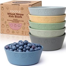 6pcs Wheat Straw Kids Bowls - 12oz Microwave  Dishwasher Safe Toddler Bowls ...