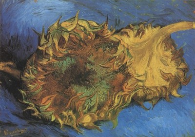 Vincent van Gogh 401 Zwei geschnittene Sonnenblumen Paris 1887 Kunstdruck Poster Leinwand Wand
