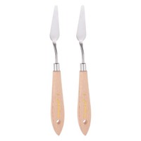 2 StüCk Nr. 7 Malpalette Messer Aus Rostfreiem Stahl Mit Spitzem Spatel