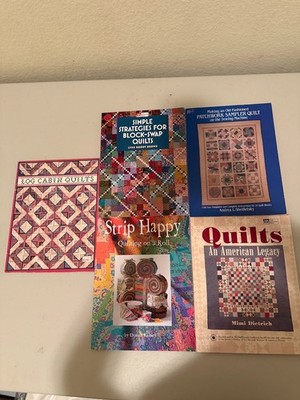 Lot Of 5 Quilt/Log Cabin Soft Cover Books