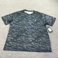 Spyder Rash Guard Shirt Mens 2XL Dark Gray Swim UPF 30 Quick Dry Surf Sun