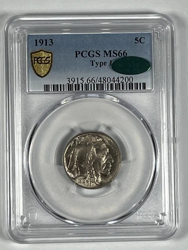 1913 Type 1 Buffalo Nickel : PCGS MS66 CAC