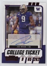 2021 Contenders Draft Picks College Game Ticket Red Joe Tryon-Shoyinka Auto 10k8