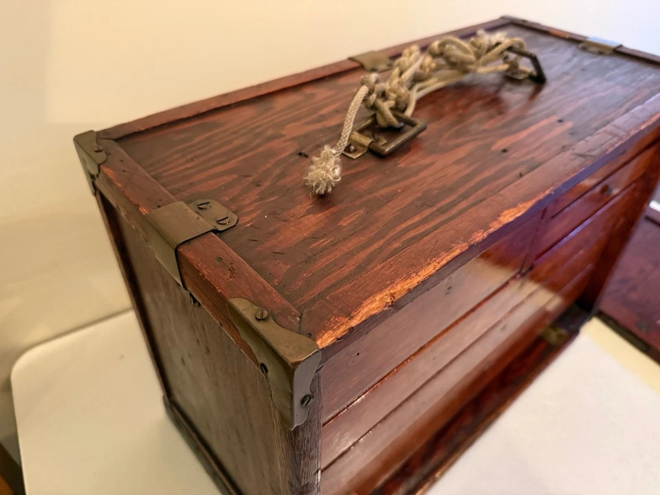 Antique Machinist 6 Drawer Tool Chest Box - Image 2 of 4