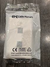 Cable Matters 10-Pack Low Profile 2-Port Keystone Jack Wall Plate in White