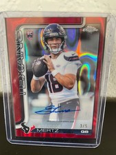 2025 Topps Chrome Football Graham Mertz Houston Texans Rookie Auto Red /5
