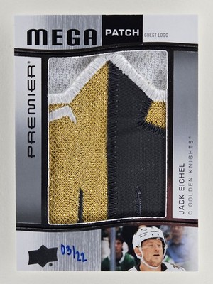 2023-24 Upper Deck Premier Jack Eichel #PMP-JE Mega Patch Chest Logos /22