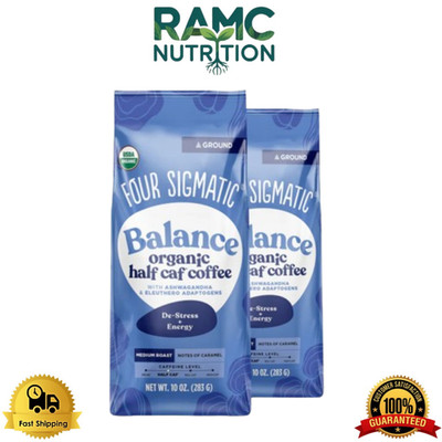 Four Sigmatic Organic Balance Adaptogen Ground Coffee | 10 Oz Bag | Pack of 2