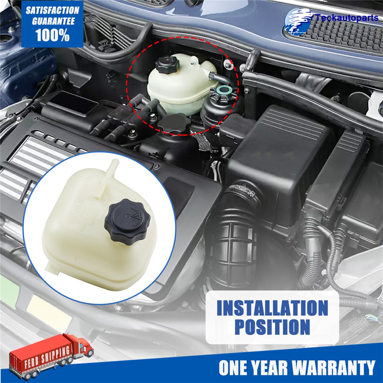 Radiator Expansion Tank Header Bottle 17137529273 For Mini R50 R52 R53 Cooper S