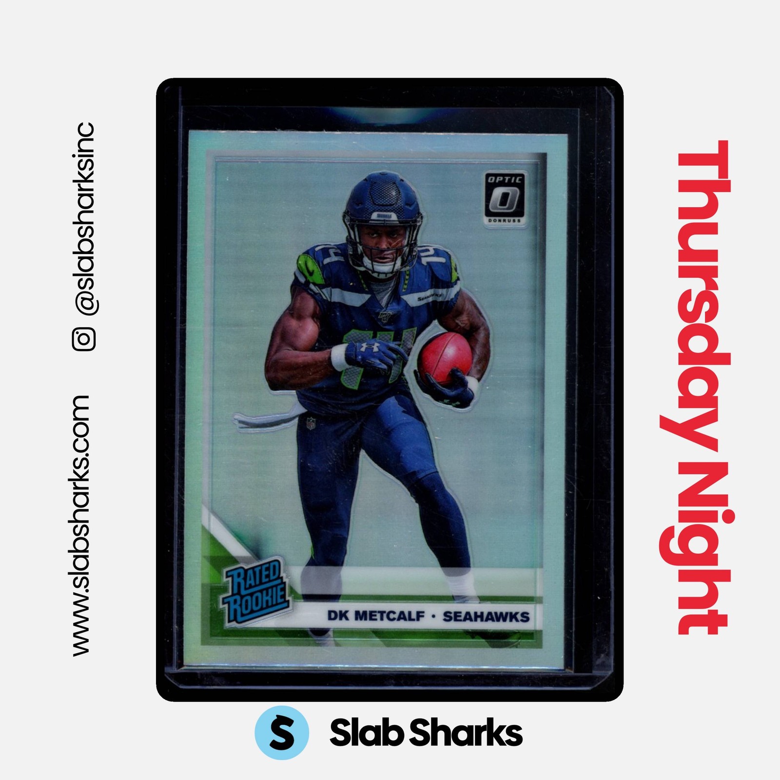 2019 PANINI DONRUSS OPTIC #163 DK METCALF HOLO RATED ROOKIE RC