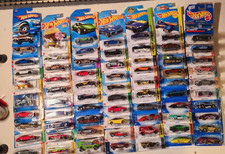 Hot Wheels Mainlines Assorted 70 Vehicles Some Cards Good Some NOT AS IS