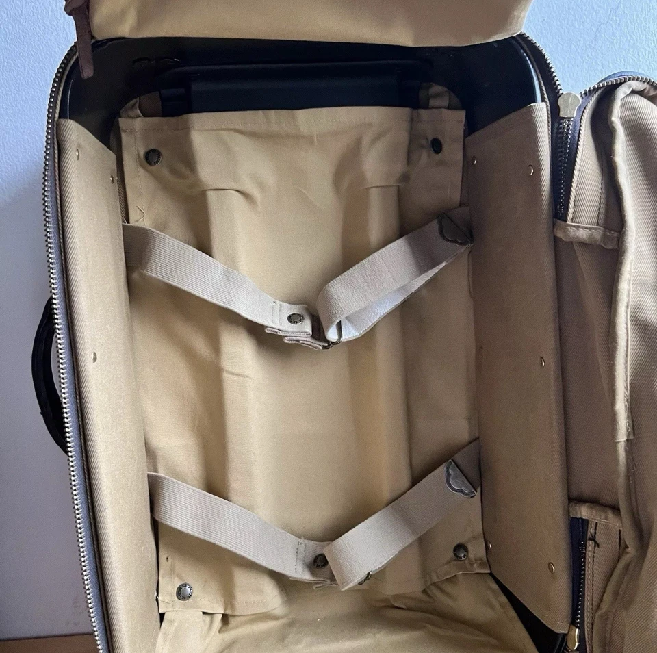 Filson Rugged Twill Rolling 2 Wheel Carry-On Luggage, Tan - Made in USA - Image 3 of 4