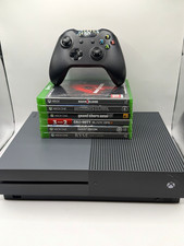 Xbox One S Storm Grey Console 500GB Bundle w/ Controller & 6 Games - Working
